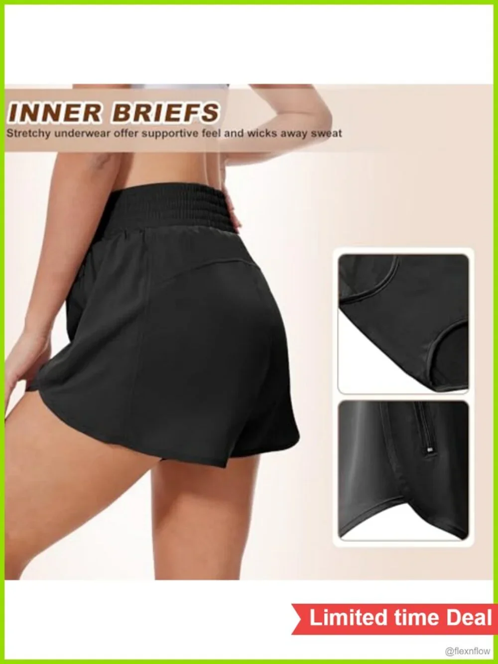 Athletic Shorts with Pockets High Waisted Workout Running Shorts for Women Pull